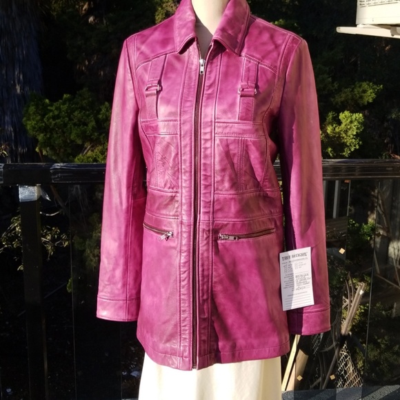 True Religion Jackets & Blazers - NWOT True Religion Burgandy leather jacket size S
